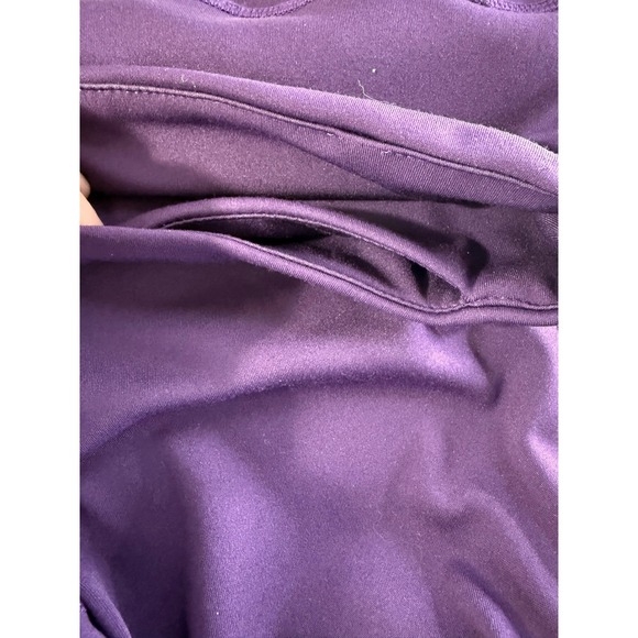 Cali Active Womens Purple Athletic Leggings Pockets Workout Athleisure Size M - Picture 5 of 8